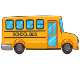 Left side School bus going to school Dance